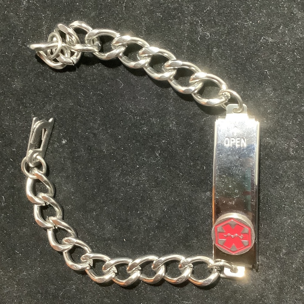 Silver Medical Alert Bracelet